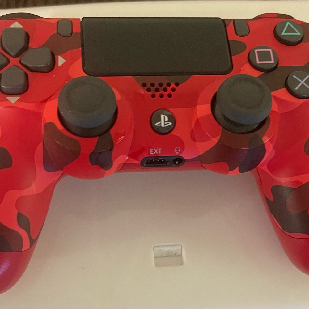 Sony Red and Black Camo Wireless Controller
